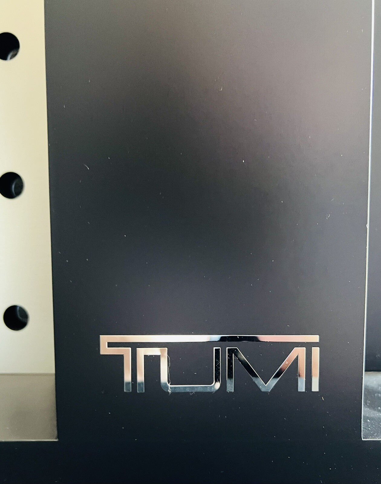 Tumi Counter Top Display. Brand New 4 Unit Display & 4 Unit Side Storage. NEW