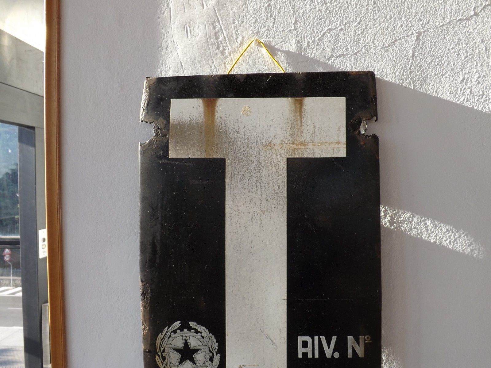 Black Salts and Tobacco Enamel Table Sign Number 2