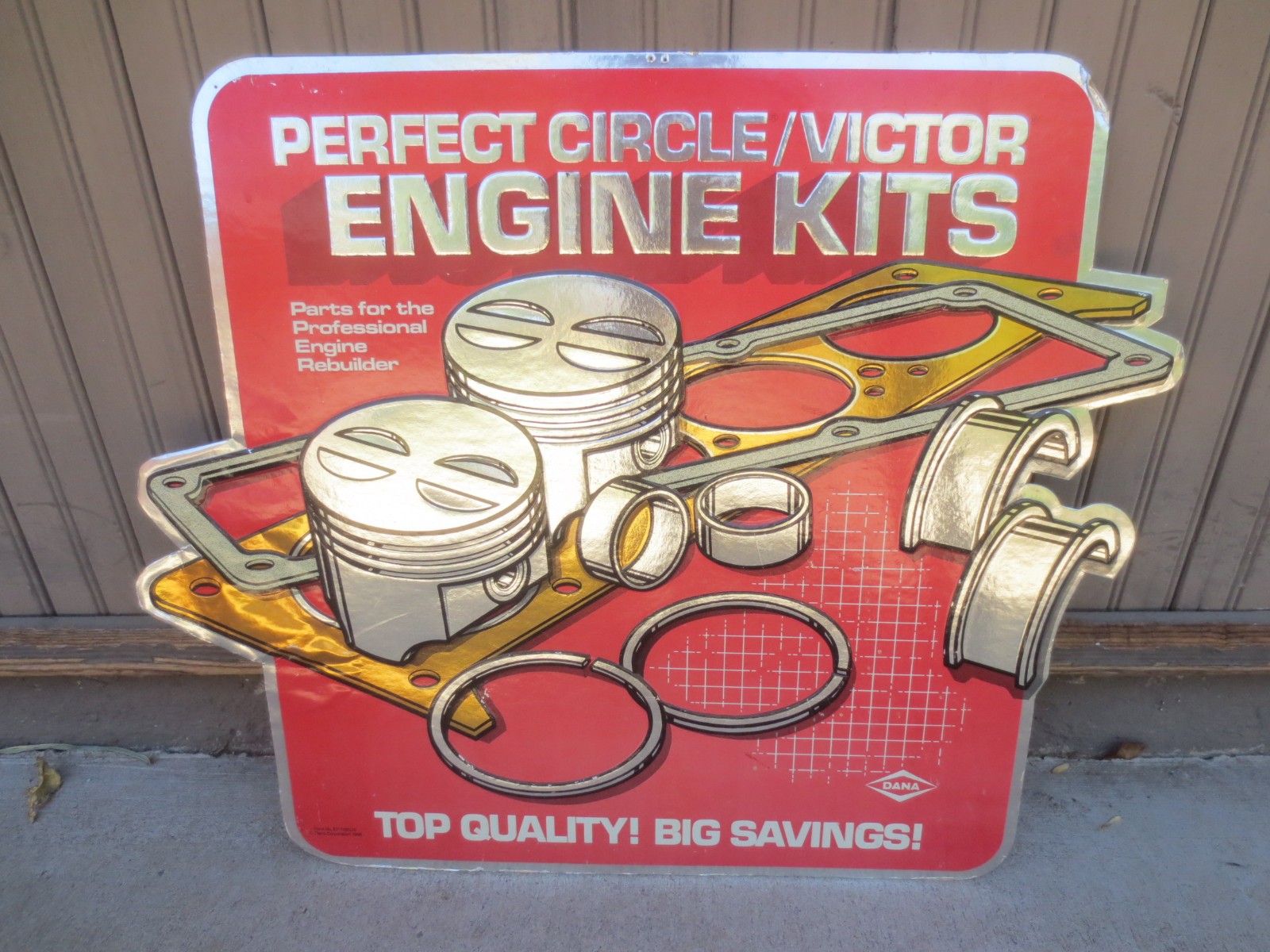 Perfect Circle Engine Kit Advertising Parts Shop Display Vintage Sign 26”x20”