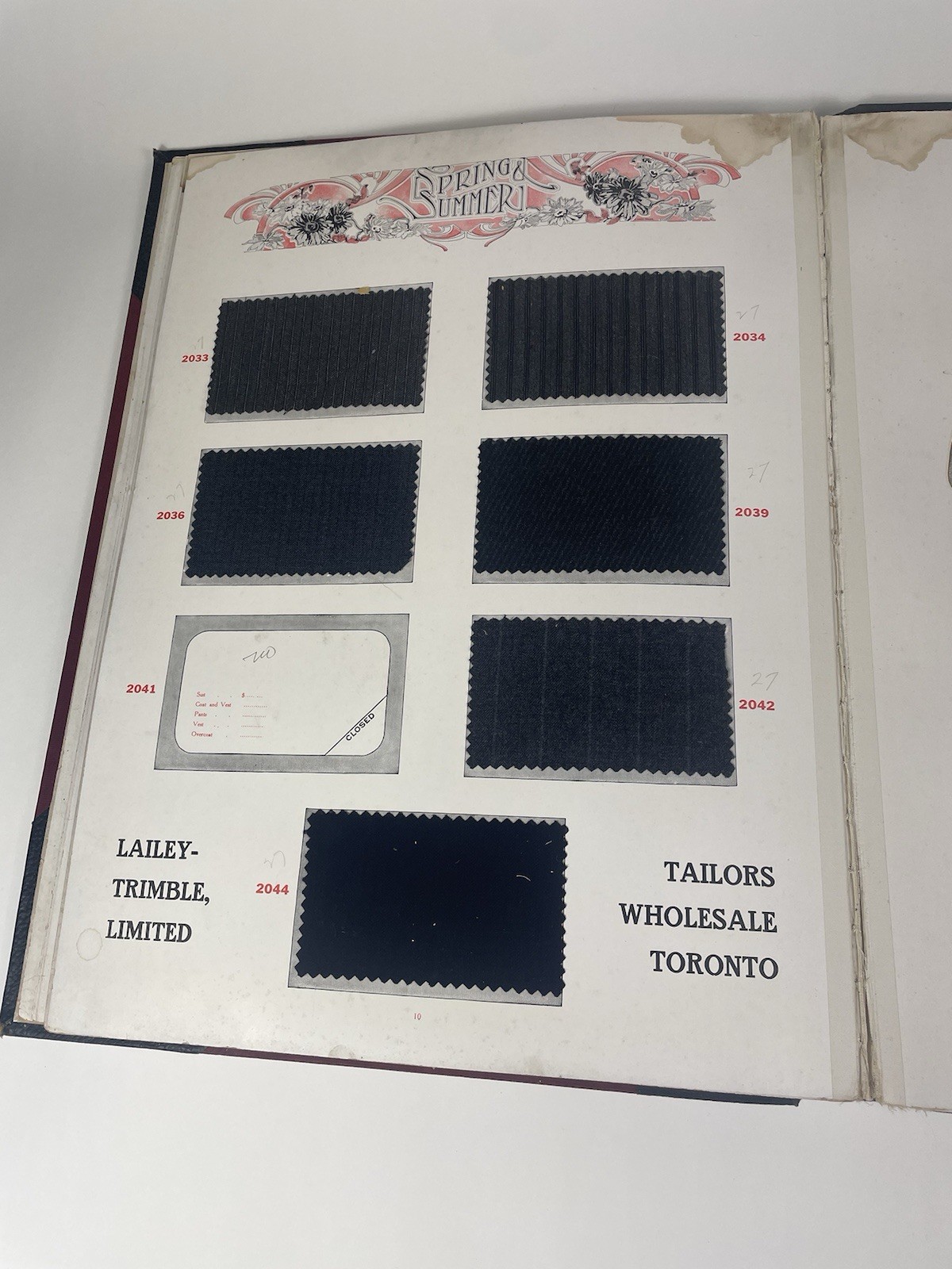 Scarce 1913 Tailor’s Salesman Sample Oversized Textile Book Store Display