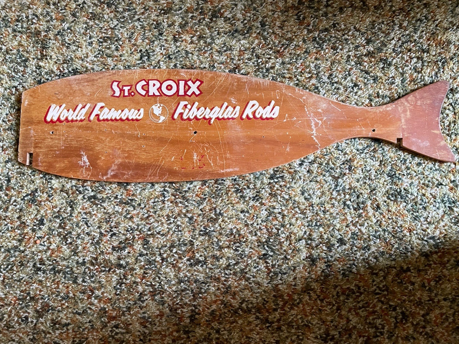 Vintage Partial Section Of Figural St. Croix Fishing Rod Point-of-Sale Display