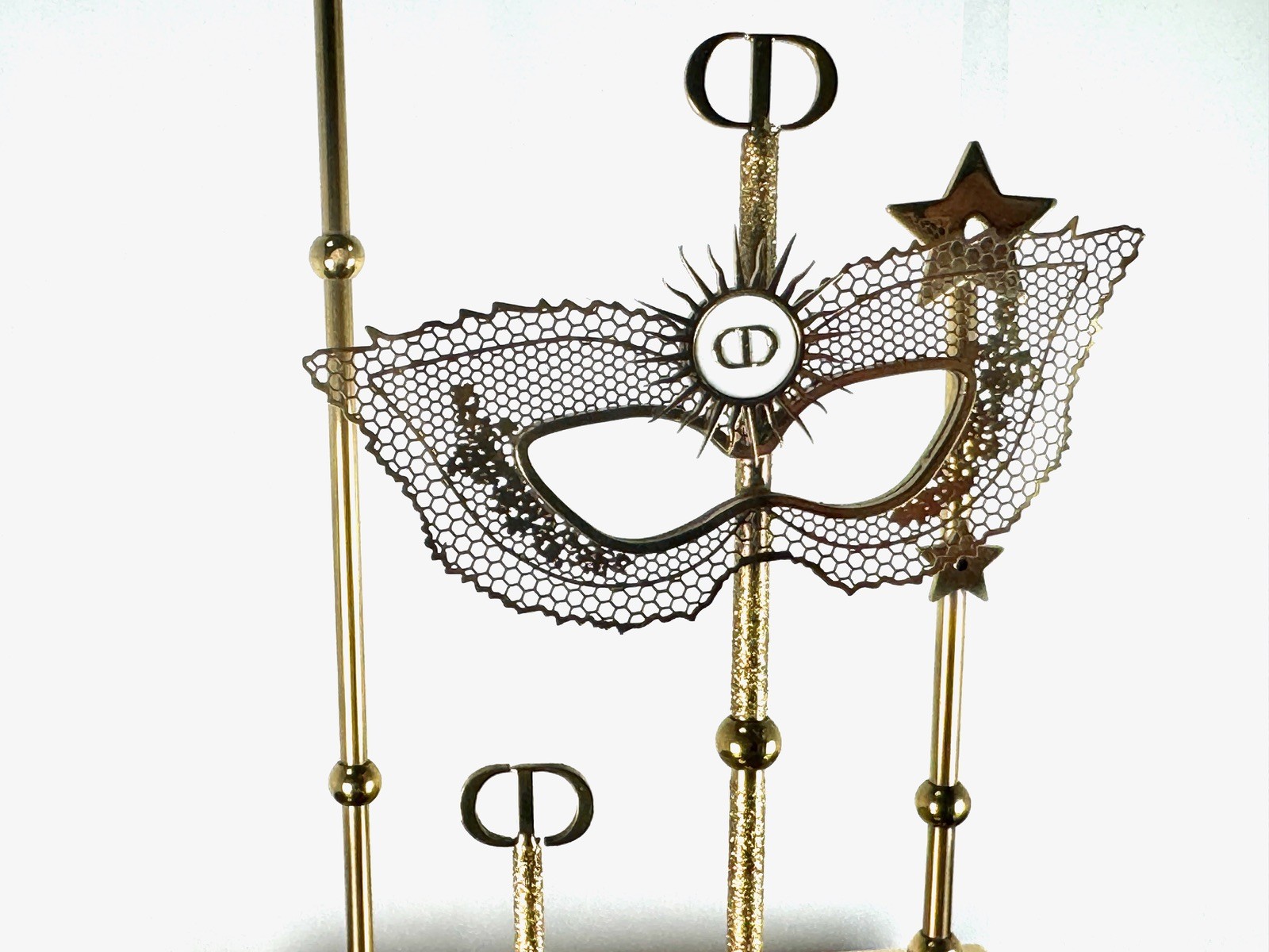 Christian Dior 2024 Christmas Shop Window Display – Mask with Stars Gold Rare!!!