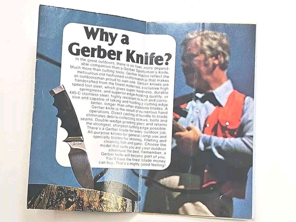 Vintage 1970’s Gerber Sportsmen’s Knives Knife Store Salesman’s Pamphlet