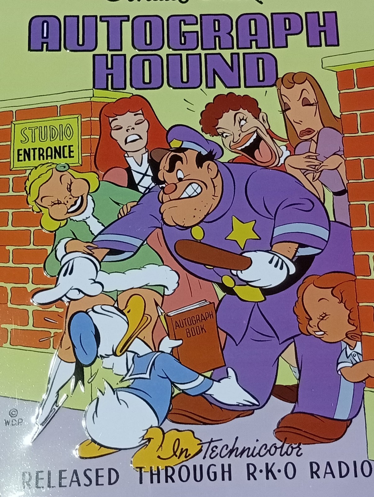 Tin Plaque – Walt Disney – “Donald Duck in – Autograph Hound”