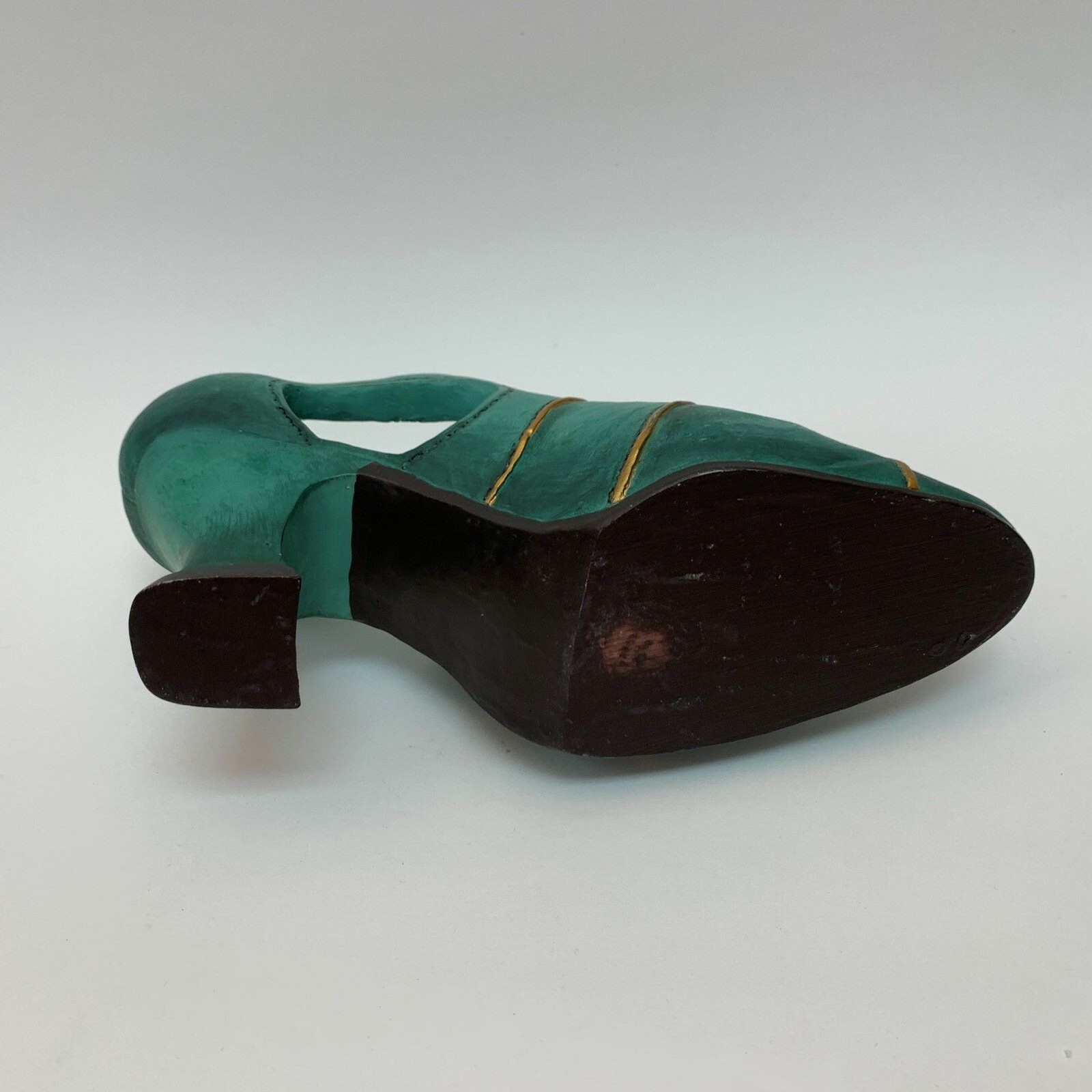 Resin Green High Heel Shoe Art Deco Decoration Boutique Store Home 10 x 5 1/2