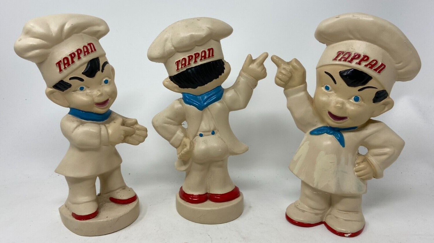 Vintage Set of Tappan Little Chef’s 1940s Advertising Figures (SUPER RARE) 3 pcs