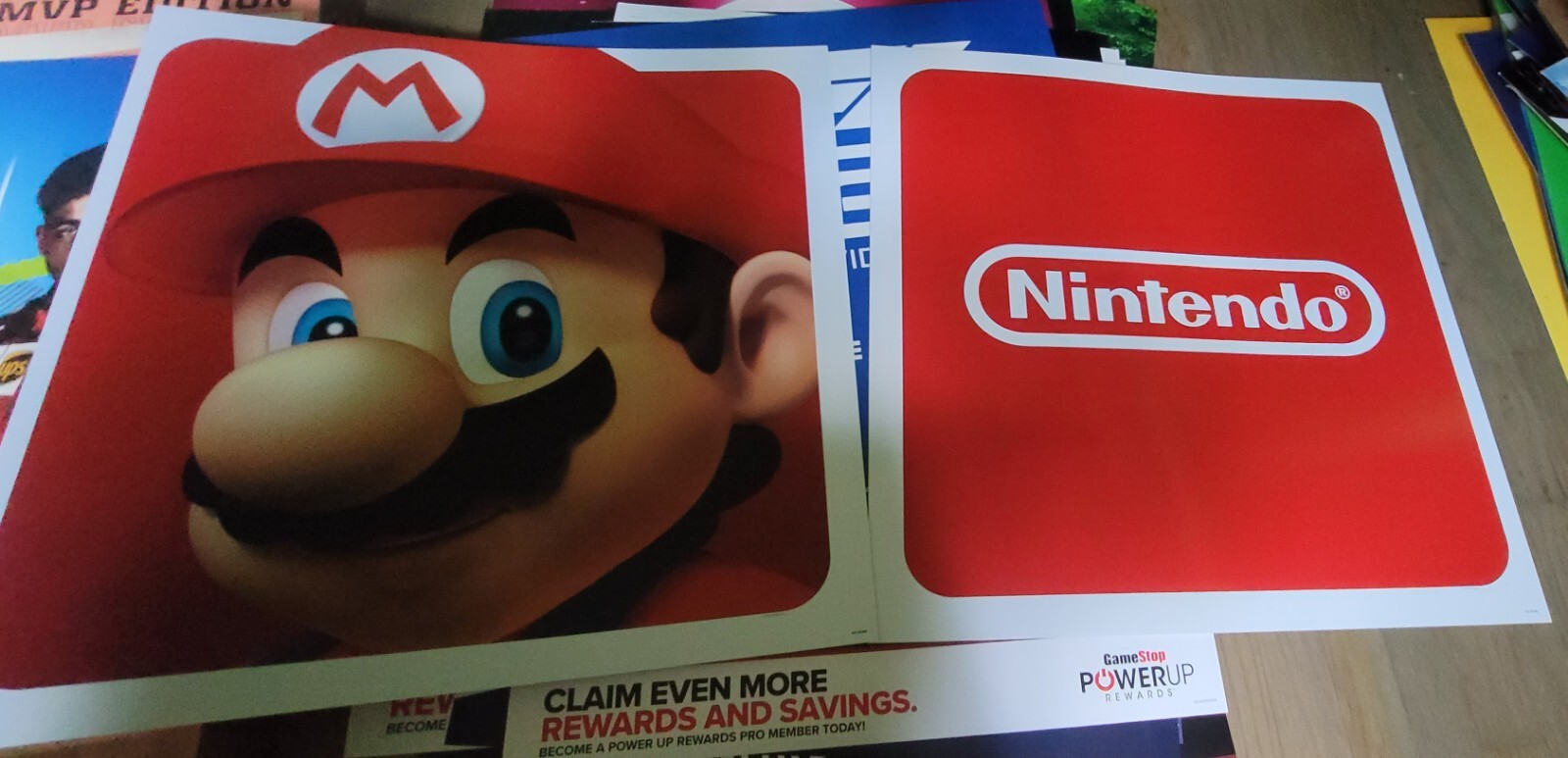 Nintendo Display Sign With Mario