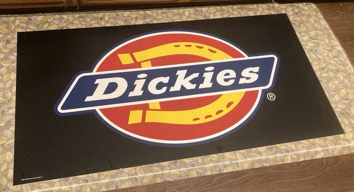 Large Dickies Work Pant Logo Advertising Sign 2012. For Man Cave Garage Store