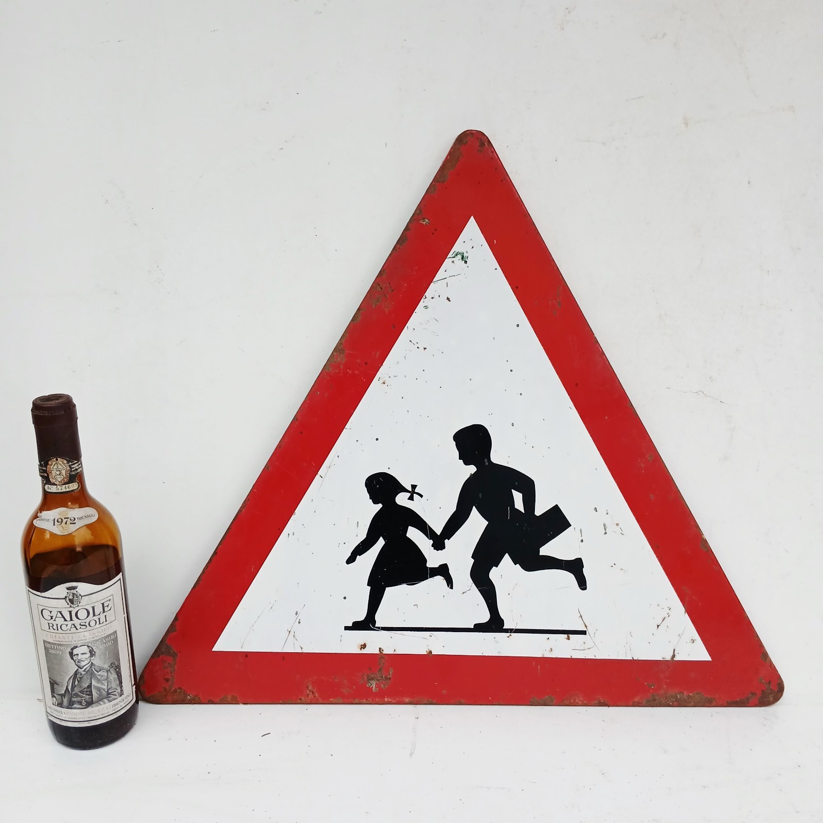Vintage 60s France Road Sign
