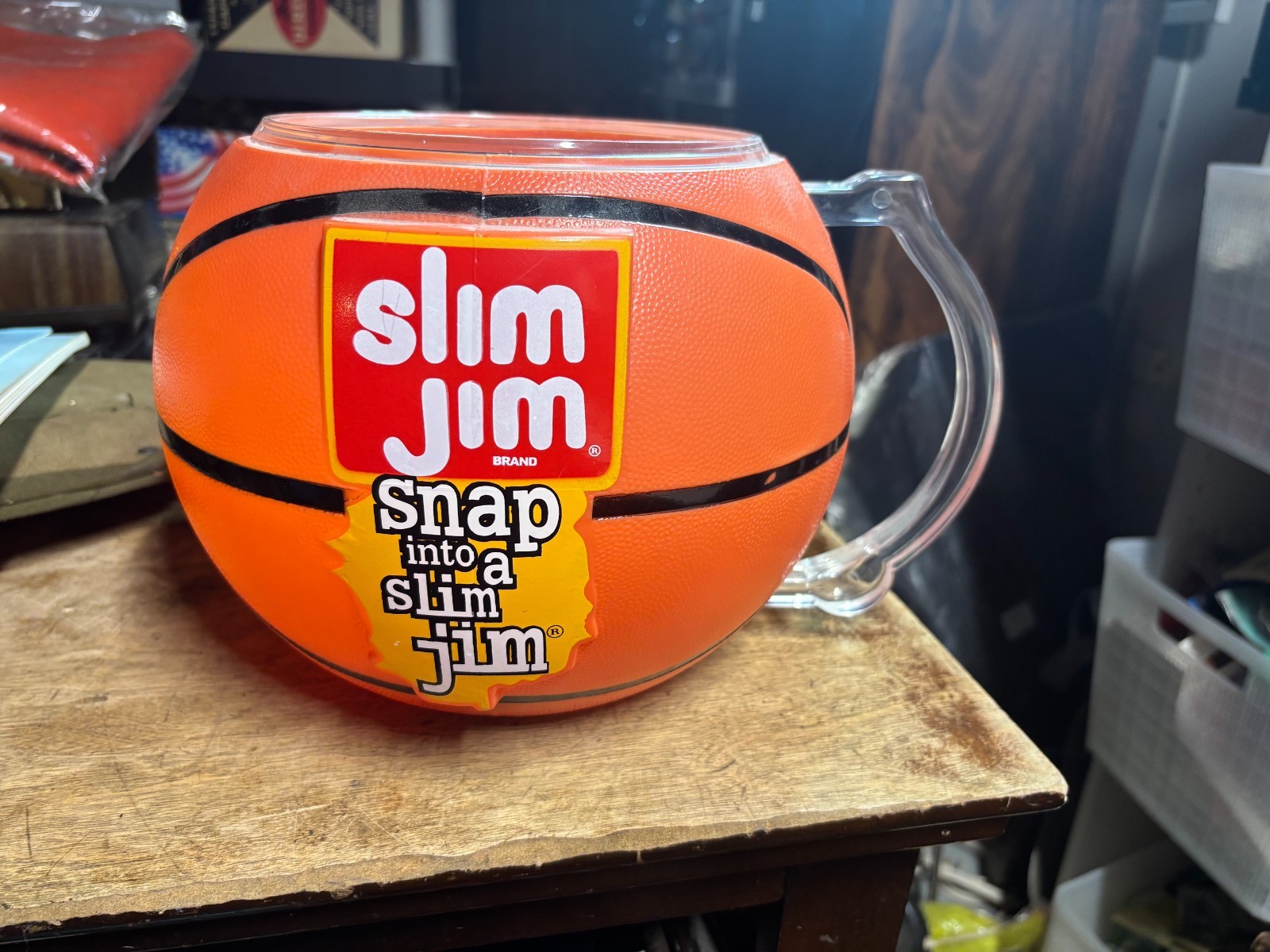 Slim Jim Plastic Basketball Store Display Mug