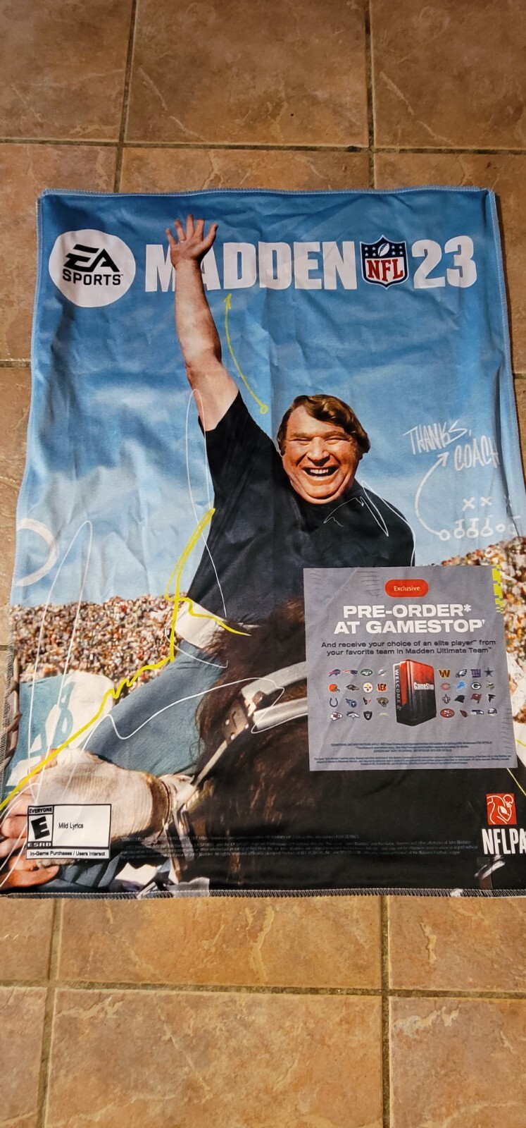Madden 23 Playstation 5 PS5 PS4 Xbox Promo Store Sign GameStop Cloth Poster 33x