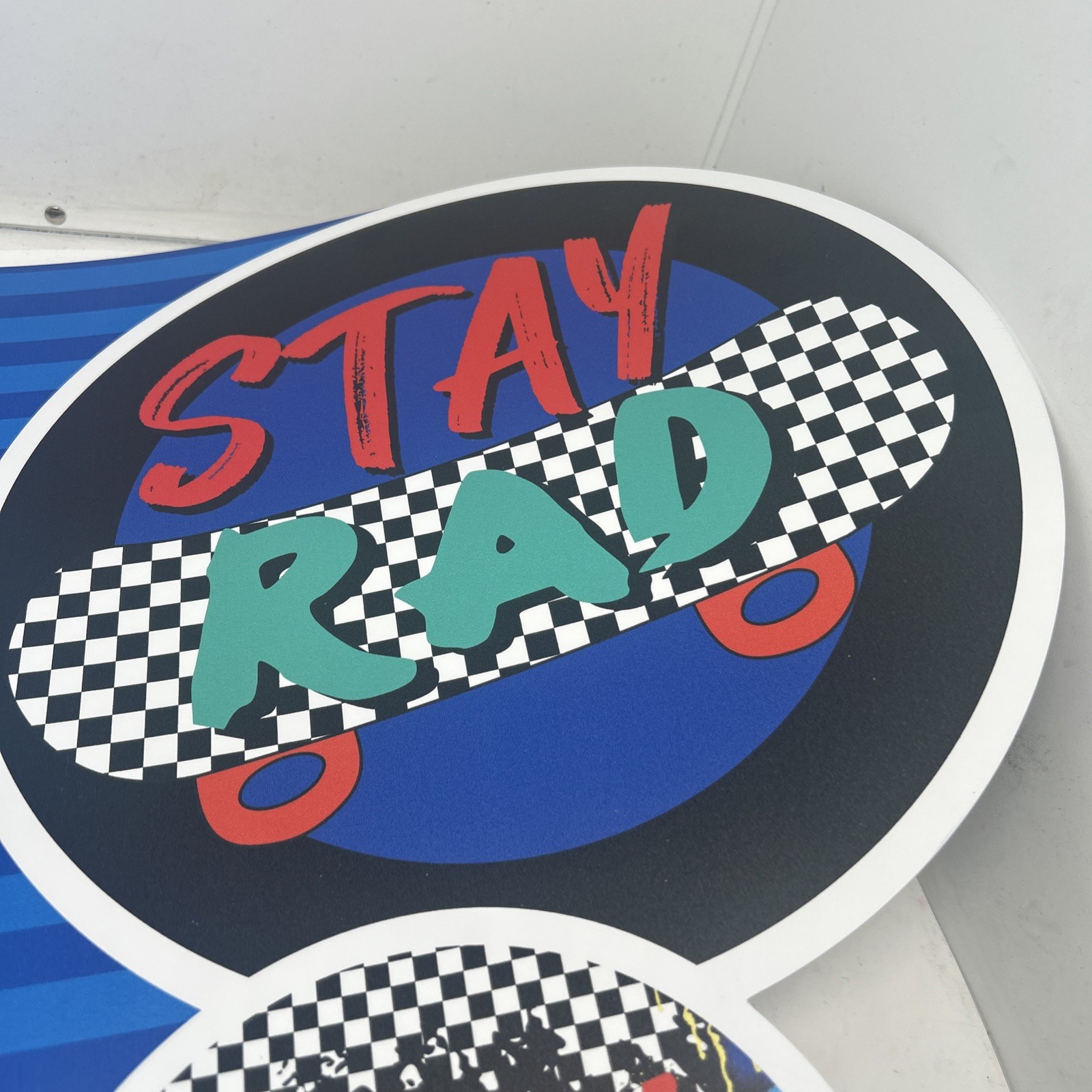 Party City In-Store Stay Rad Happy Sign 23″ x 18.5″ x 2mm Display W Hanger DWBO
