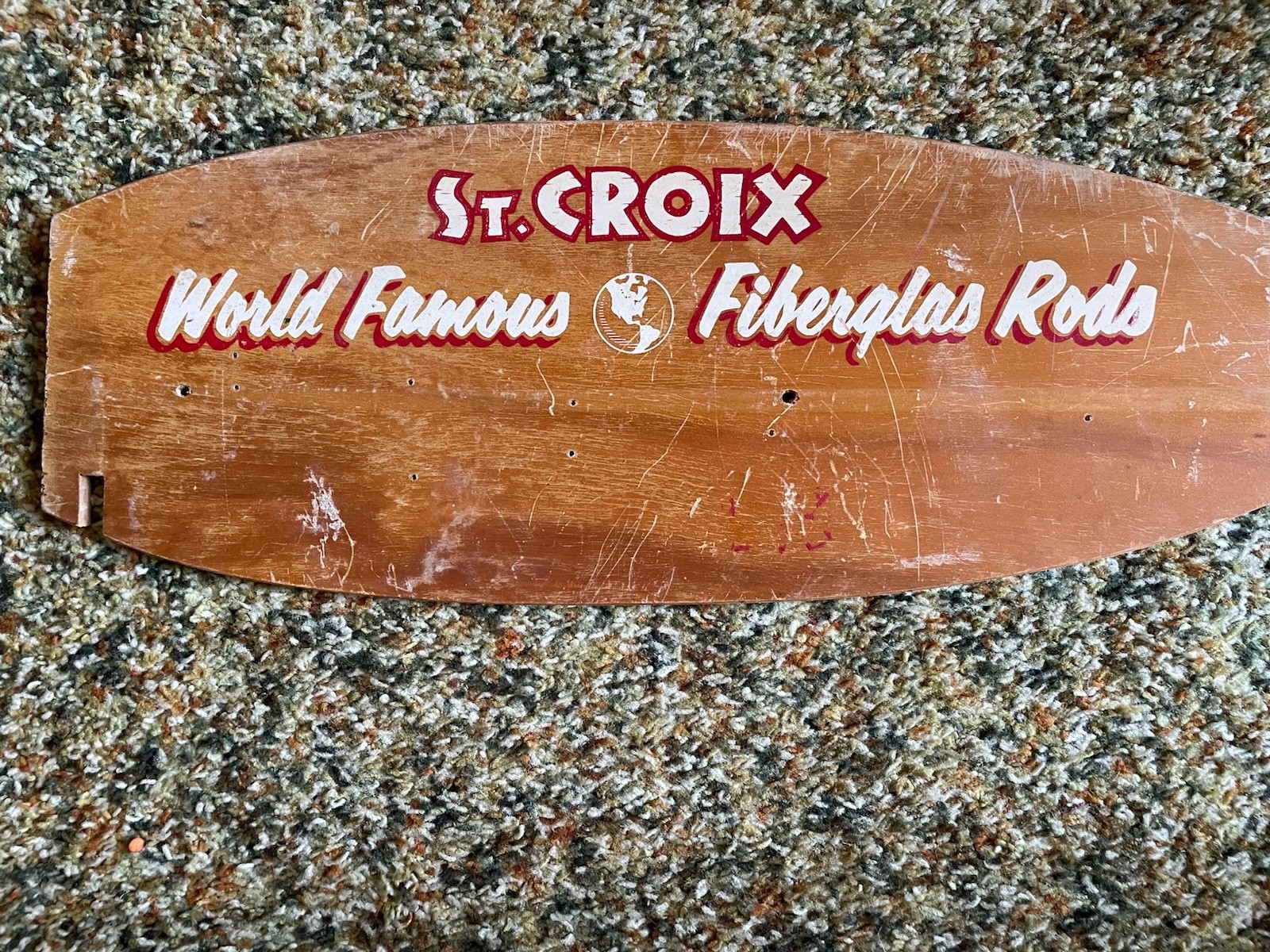 Vintage Partial Section Of Figural St. Croix Fishing Rod Point-of-Sale Display