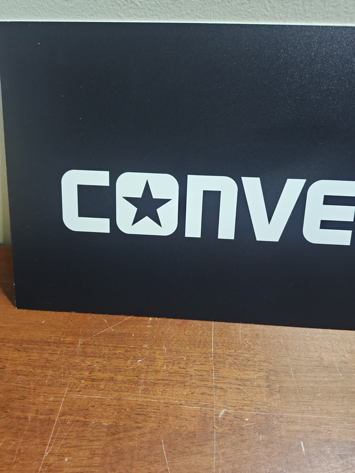 CONVERSE Shoe Store Retail Wall Hanging Sign Display Black And White 20 X 10