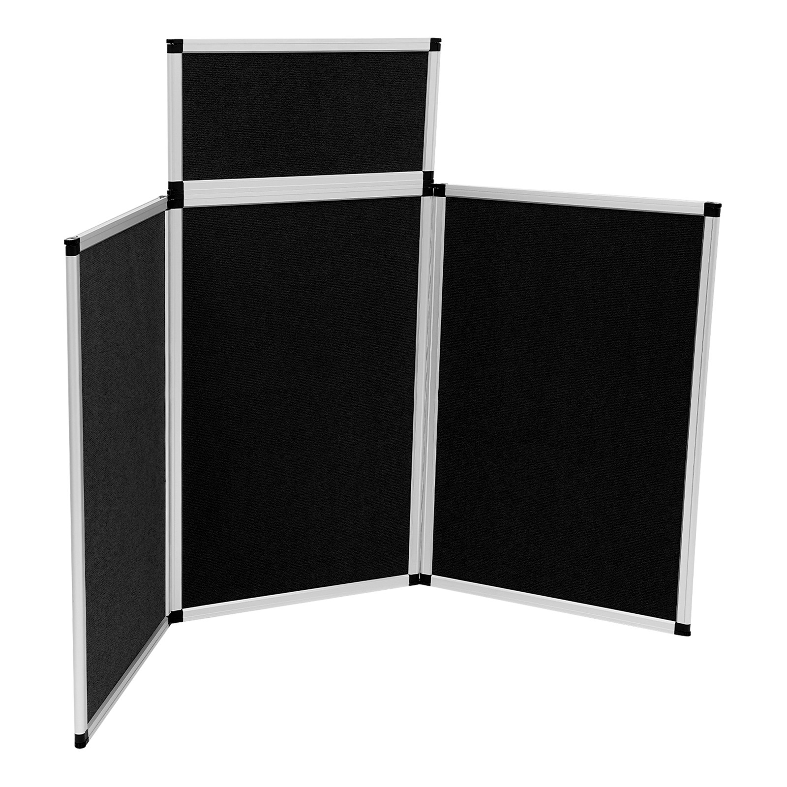 Trifold Poster Display Board 3+1 Folding Display Board w/ Carry Bag Black