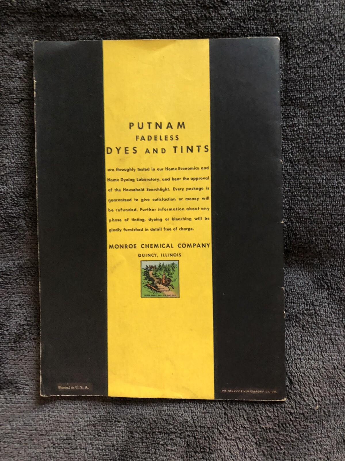 The Charm of Color Putnam Fadeless Dyes Tints 1941 Booklet RARE!