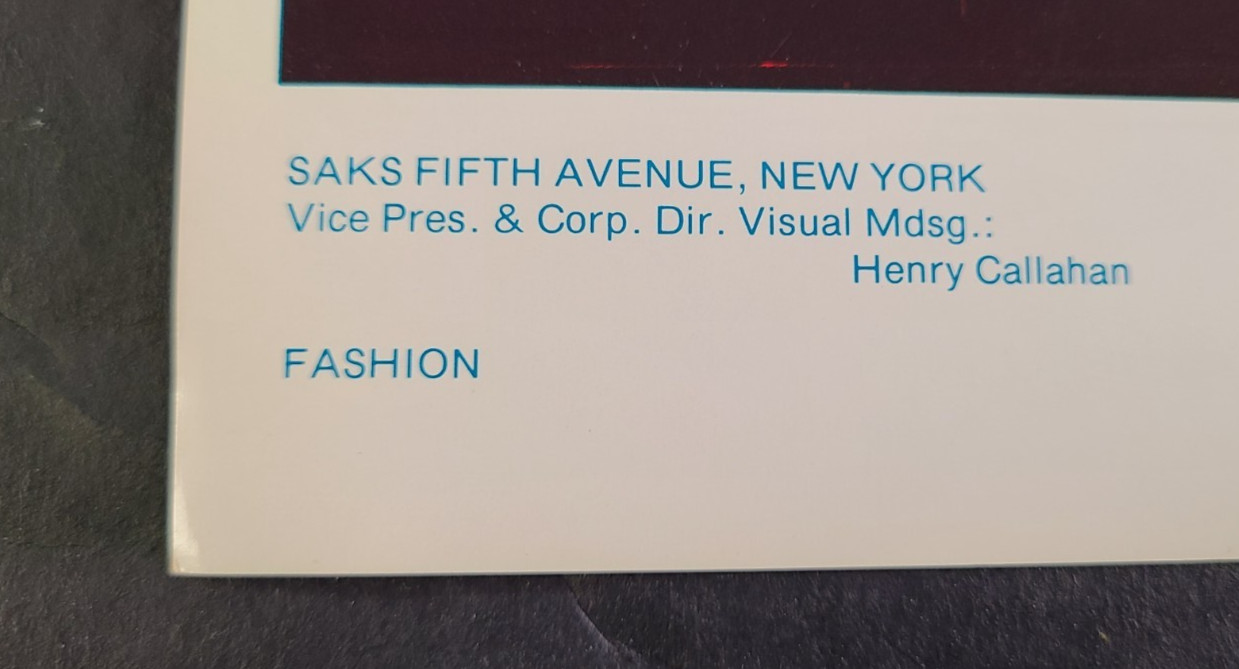 1975 SAKS FIFTH AVENUE, NY WINDOW DISPLAY PHOTO PRINT MIRROR KIOSK
