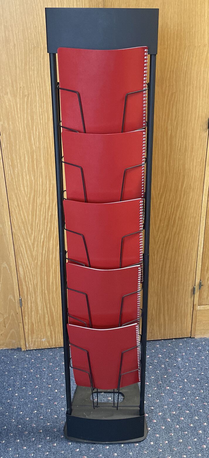 10 Book Magazine Display Rack Collapsible Metal-Perfect for Events & Trade Shows