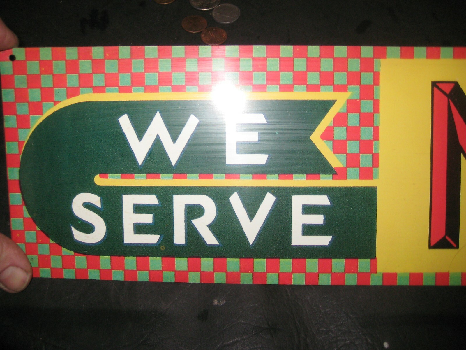 Vintage We Serve NEHI Ice Cold Tin Sign