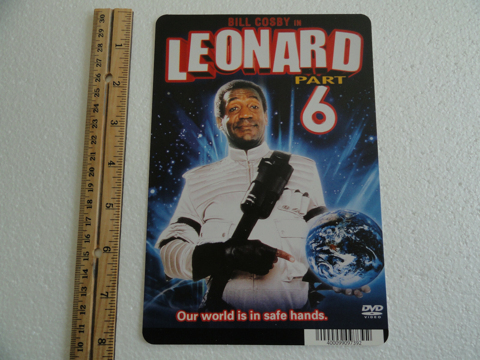LEONARD PART 6 – BILL COSBY – BLOCKBUSTER VIDEO BACKER CARD 5.5″X8″ **NO MOVIE**