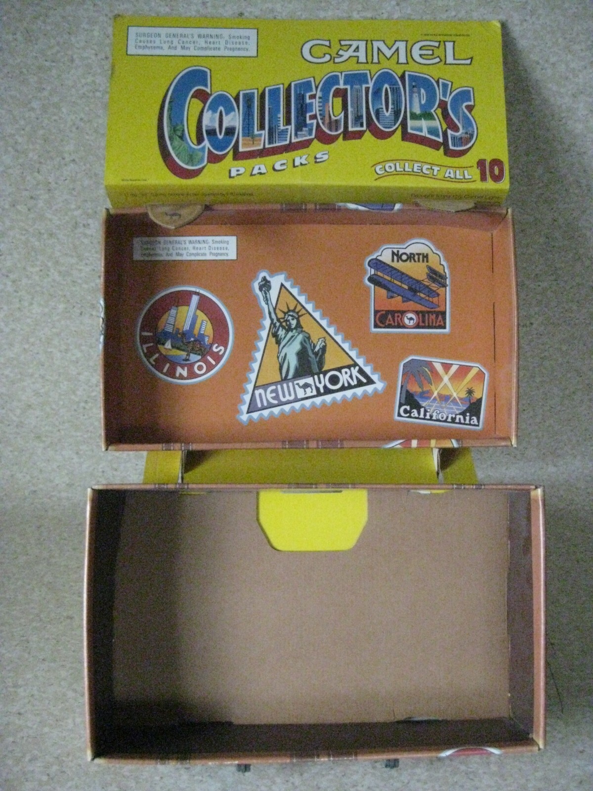 Vintage Camel Cigarette Store Display Cardboard Collector Packs Suite Case Trunk
