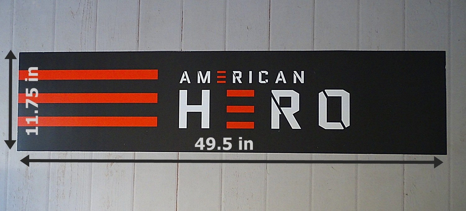 AMERICAN HERO LEW’S Fishing Gear Advertising Store Display Promo Sign 50X12