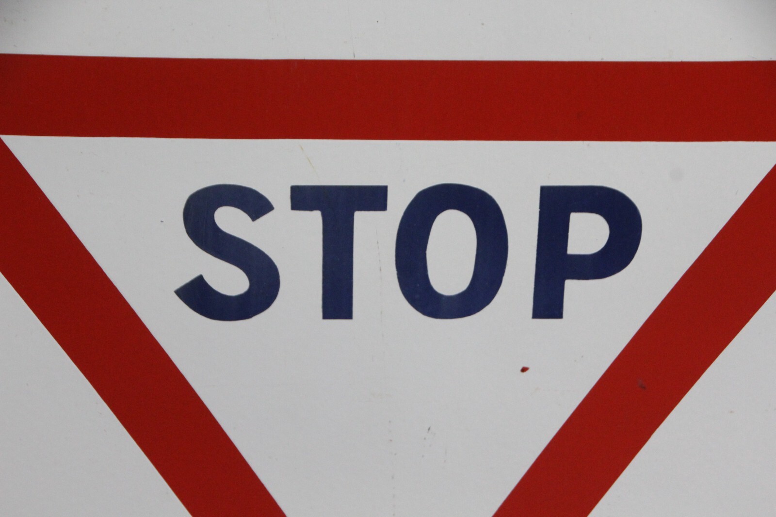 French Vintage Enamel Traffic Sign STOP Vintage Enamel Metal Stop Sign Road Sign