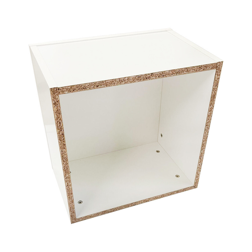 White 18” x 18” x 12” Cube Pedestal Display Knockdown Base Retail Fixture