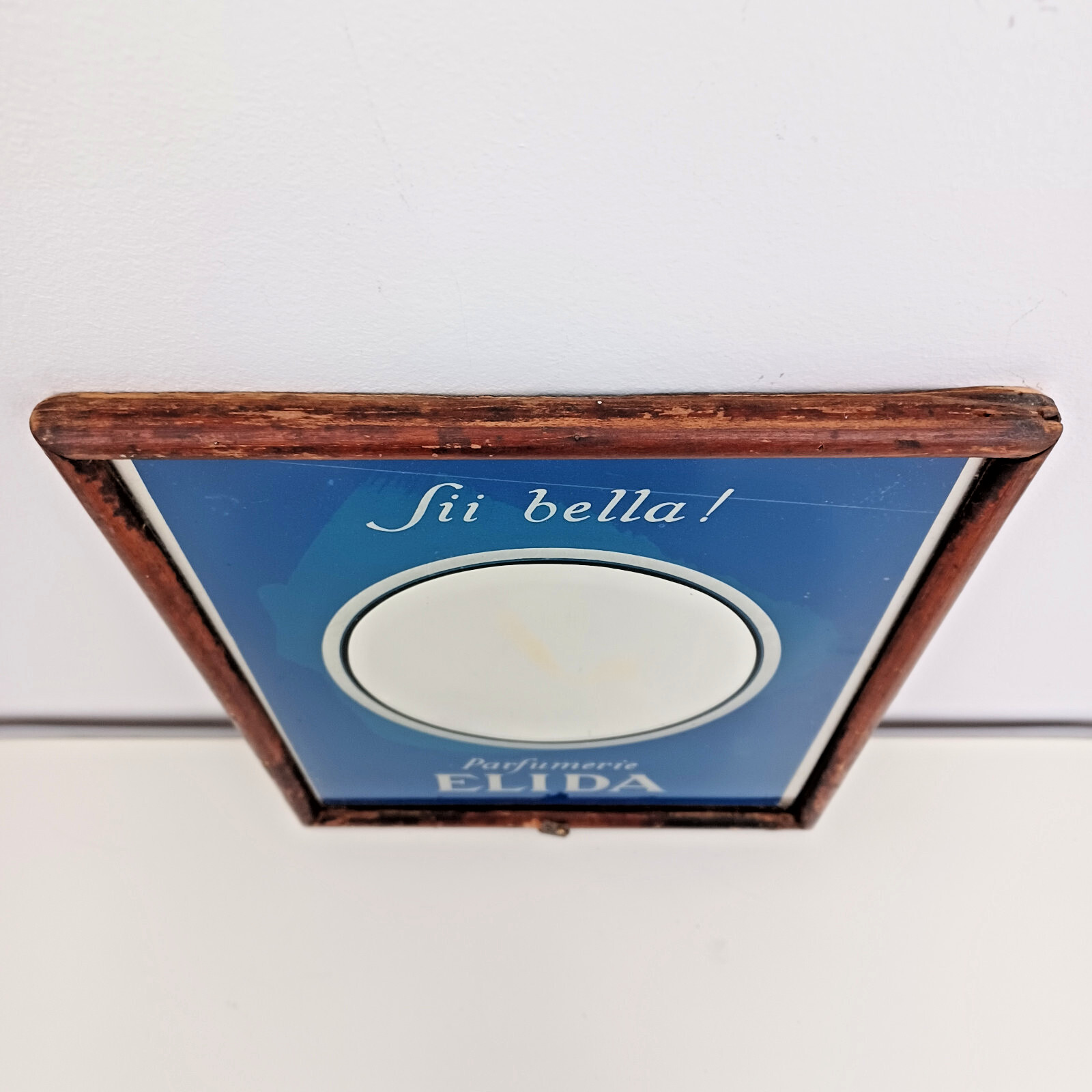 Perfumeries Elida Mirror 1940s with Advertising Back Front – Italy 1940