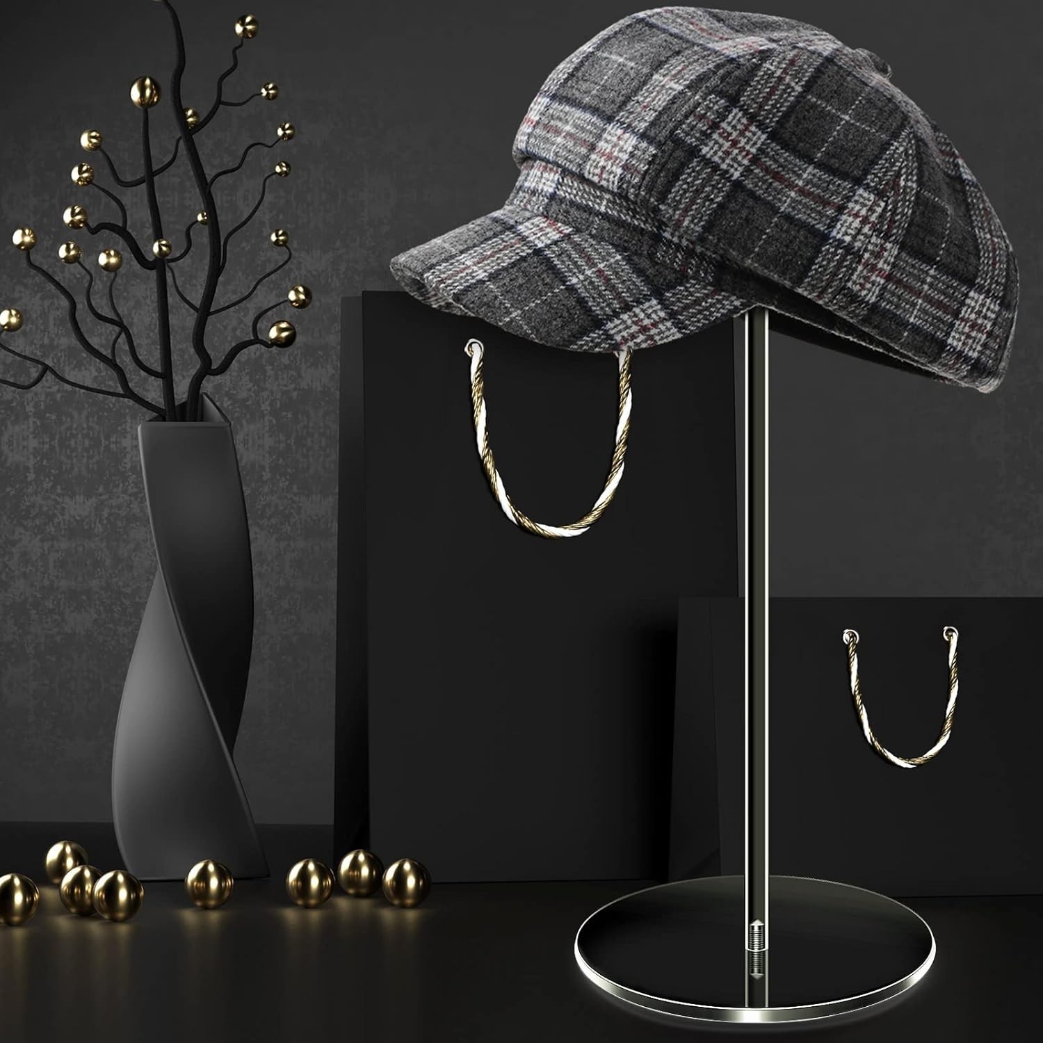 Modern 12 Inch Acrylic Hat and Wig Stands – Perfect for Tabletop Organization
