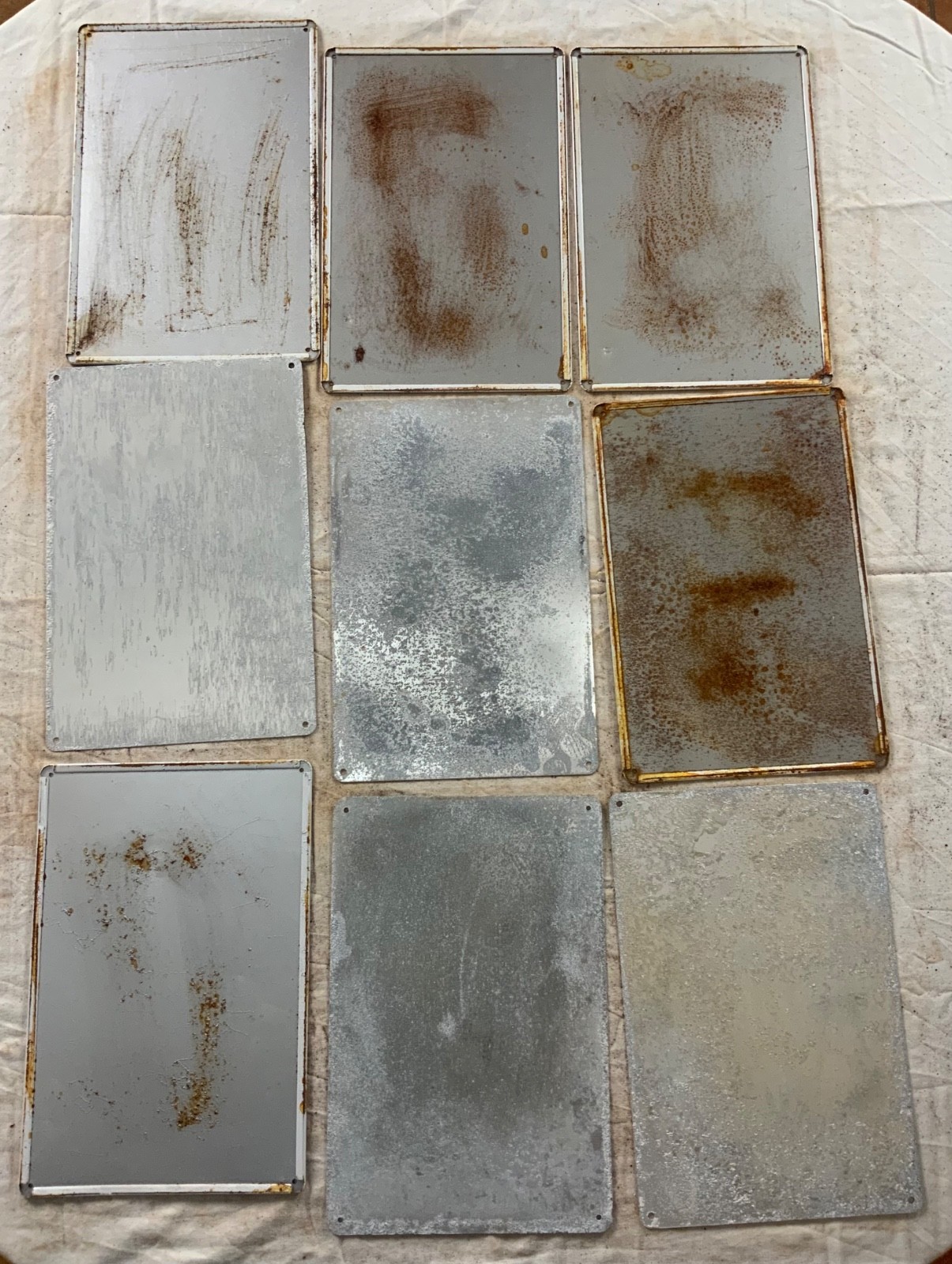 Metal plates No.9 plates, cm 20×30
