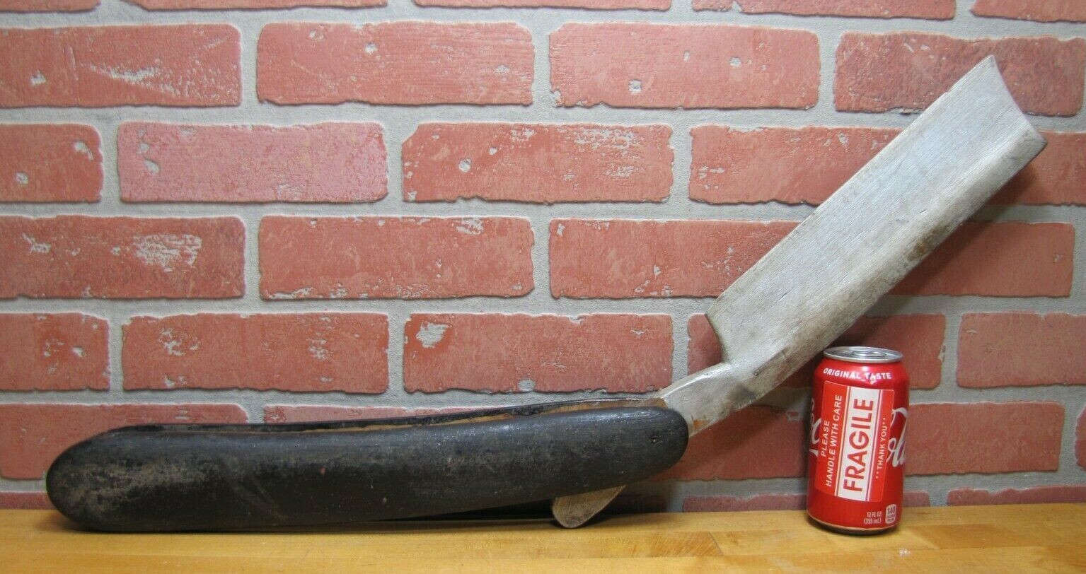 BARBER SHOP STRAIGHT RAZOR Large Wooden Trade Sign Storefront Ad Display
