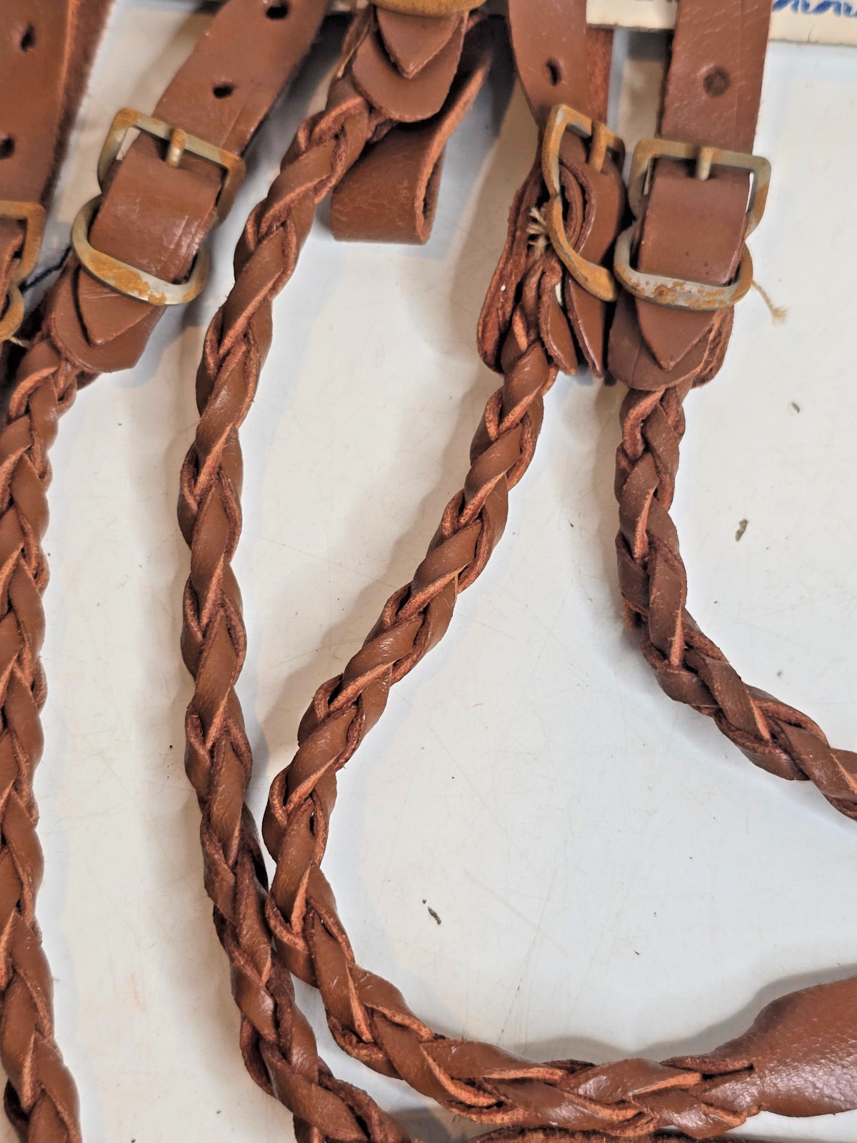 Vintage Braided Leather Watch Guards with Store Display