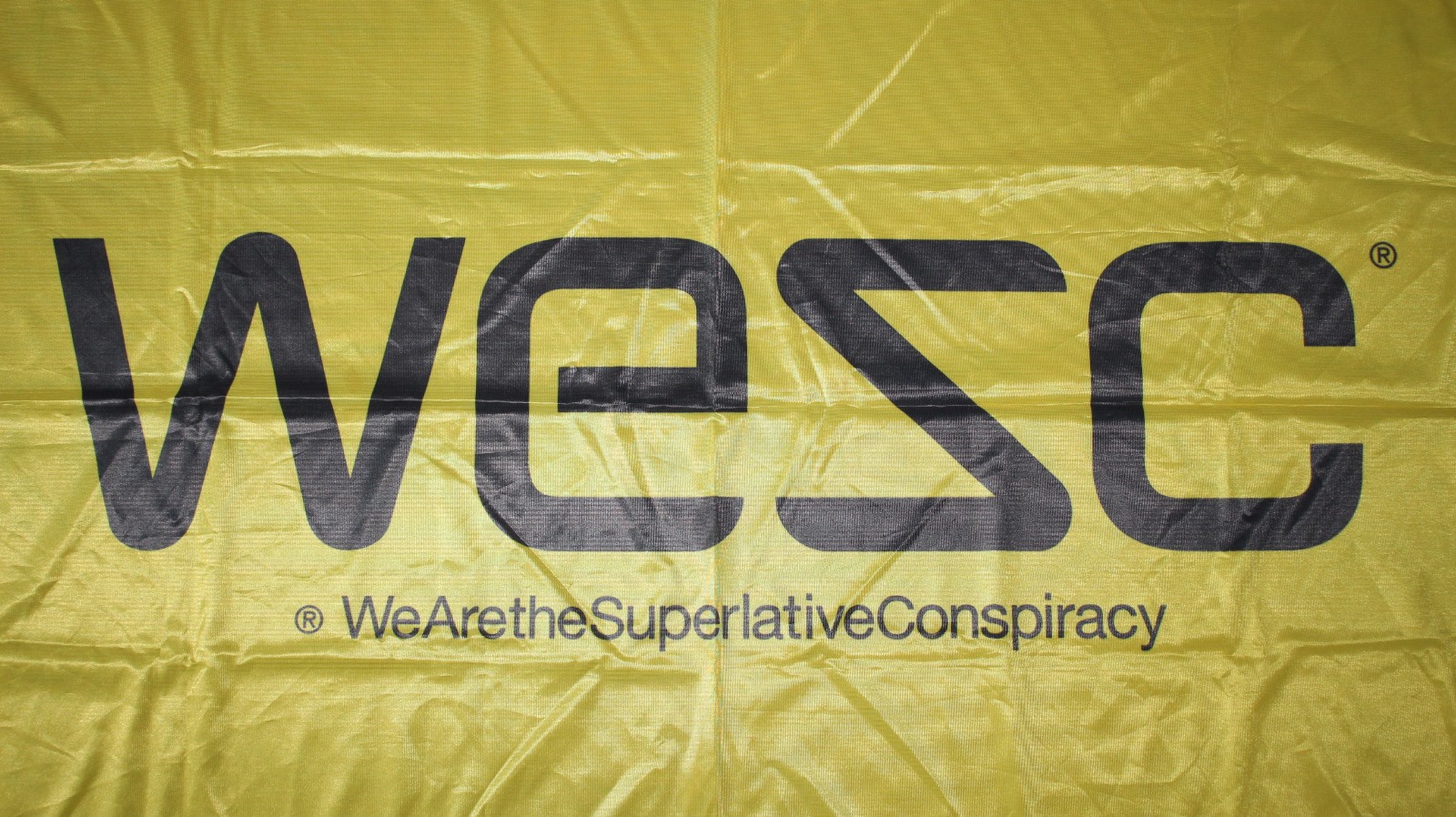 WeSC We Are the Superlative Conspiracy Banner Flag Sign Vintage Skate Display