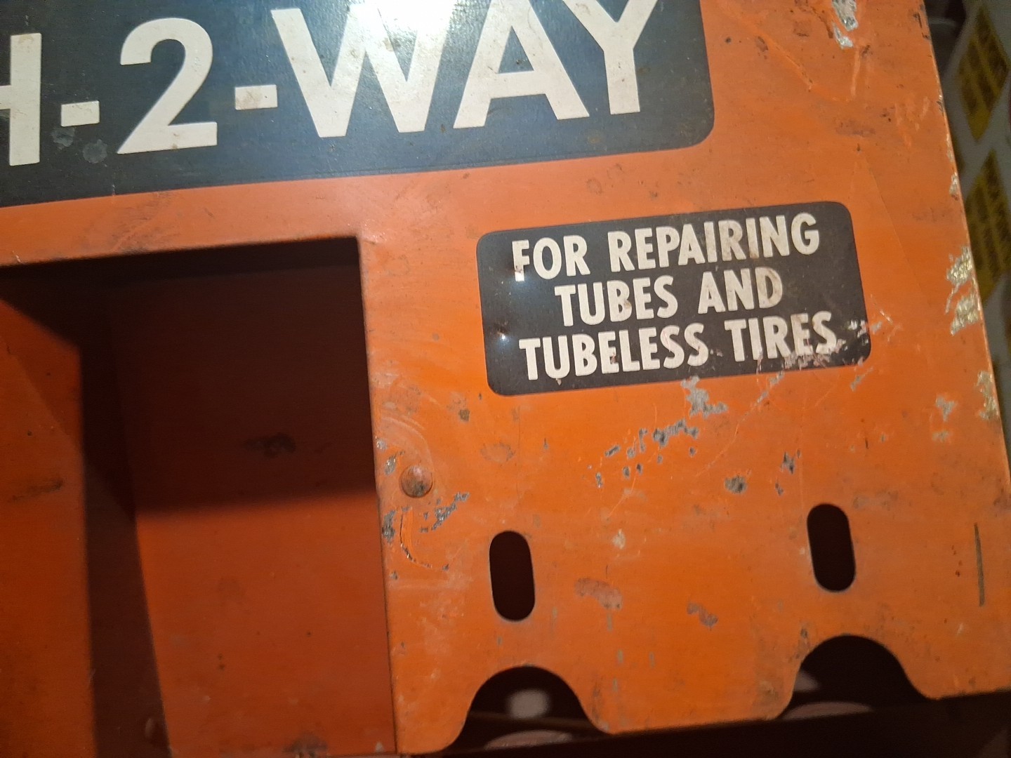 Vtg Tech – 2 – Way Tire Tube Repair Countertop Store Display Cabinet Dispenser