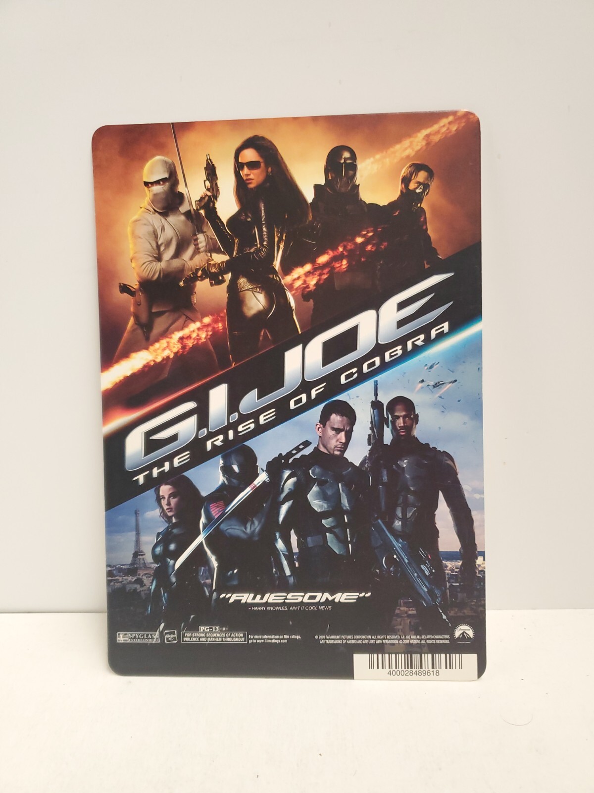 G.I. Joe The Rise Of Cobra BLOCKBUSTER DVD BACKER CARD ONLY 5.5″X8″
