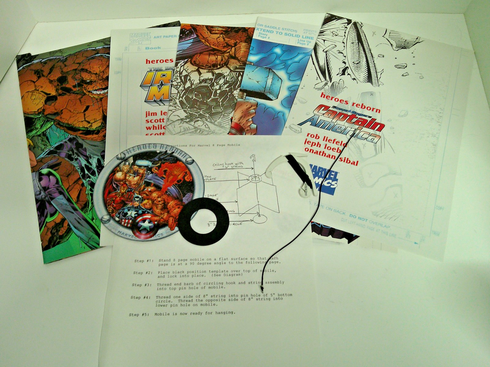 RARE Marvel Heroes Reborn Hanging Store Promo Display & Posters Jim Lee Liefeld
