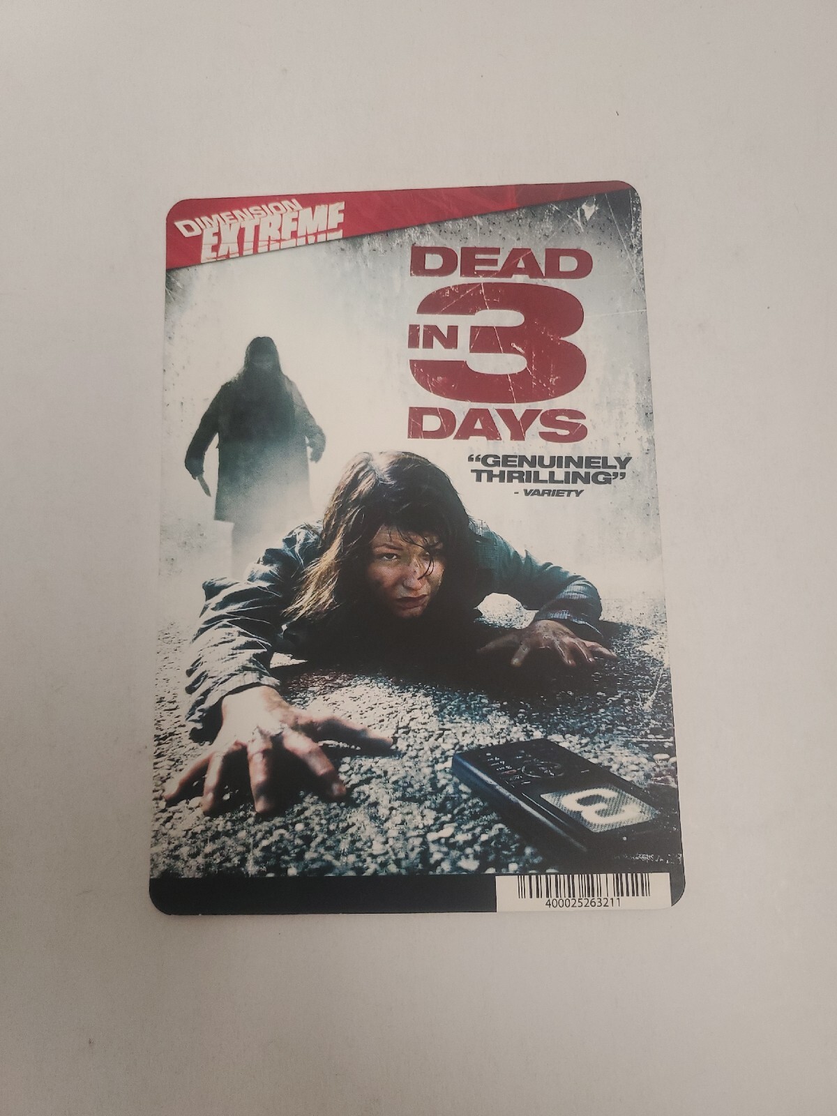 Dead In 3 Days BLOCKBUSTER DVD BACKER CARD ONLY 5.5″X8″