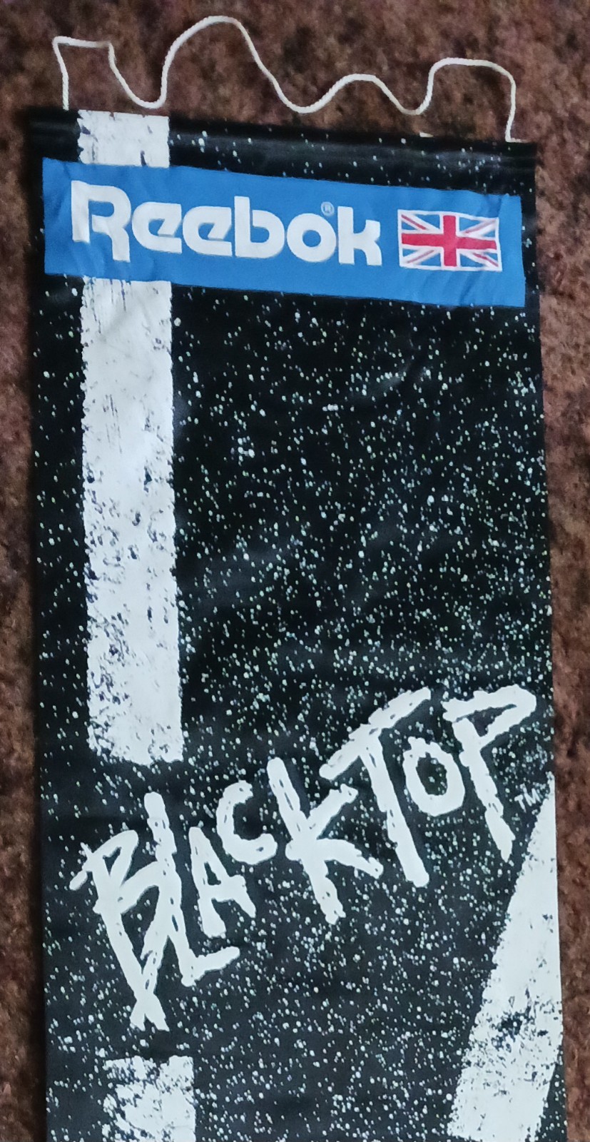 Vintage 90’s Reebok BlackTop Banner Store Display Union Jack Logo Flag USA 18×72