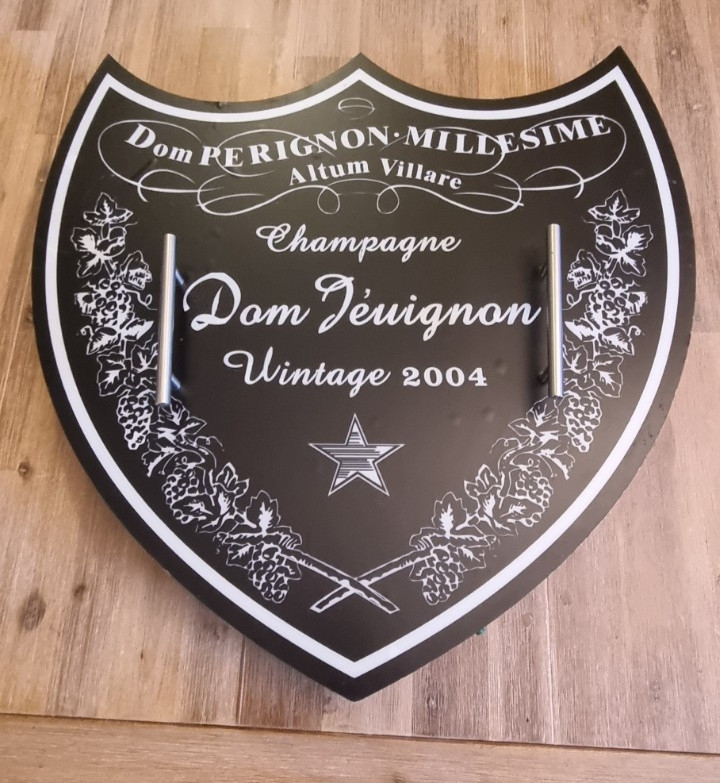 Dom Perignon 60x60cm Handcrafted Plexiglass Two-Sided Light Sign