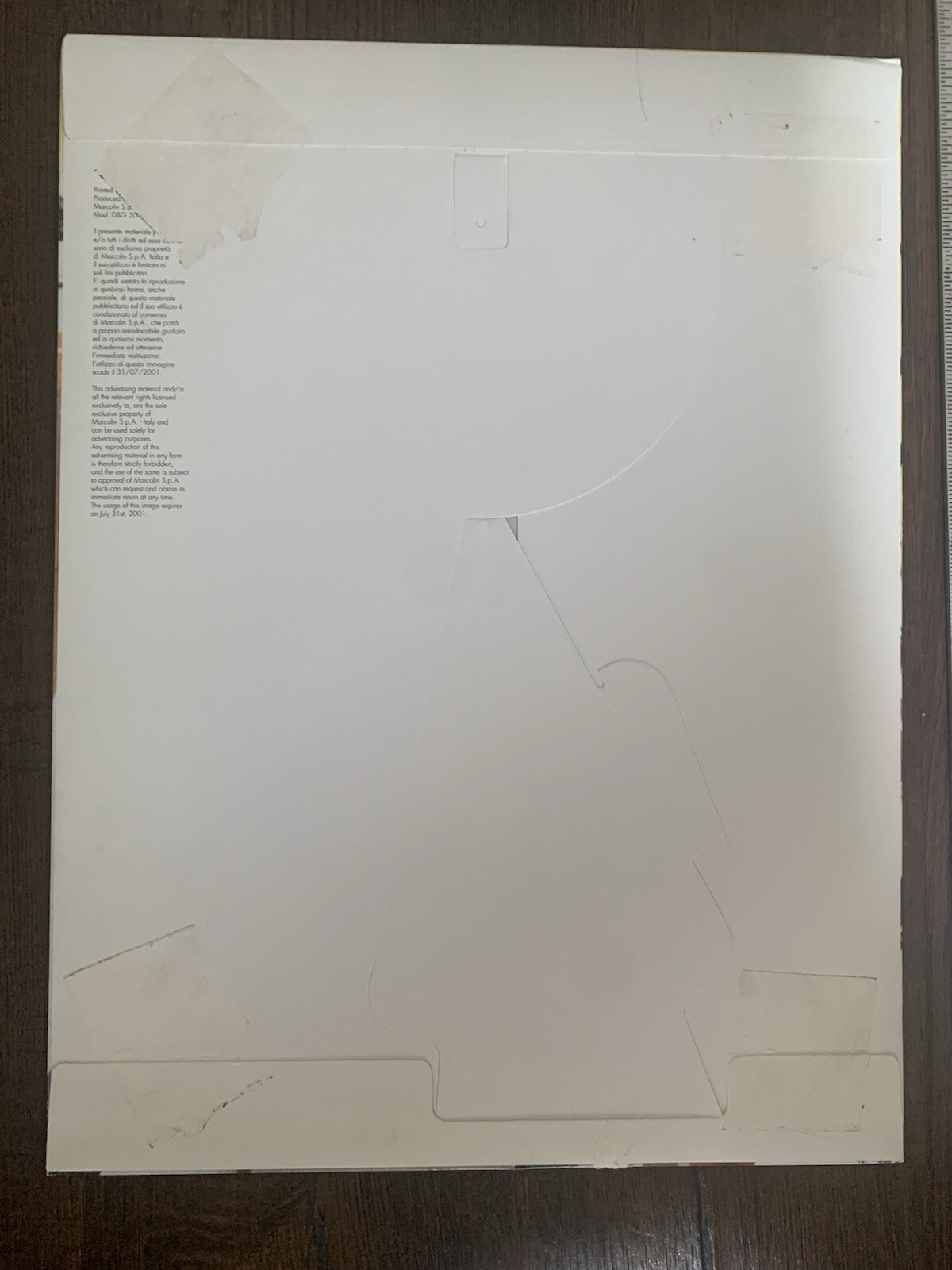 DOLCE & GABBANA Eyeglasses Poster Store Display Cardboard Countertop Stand Italy