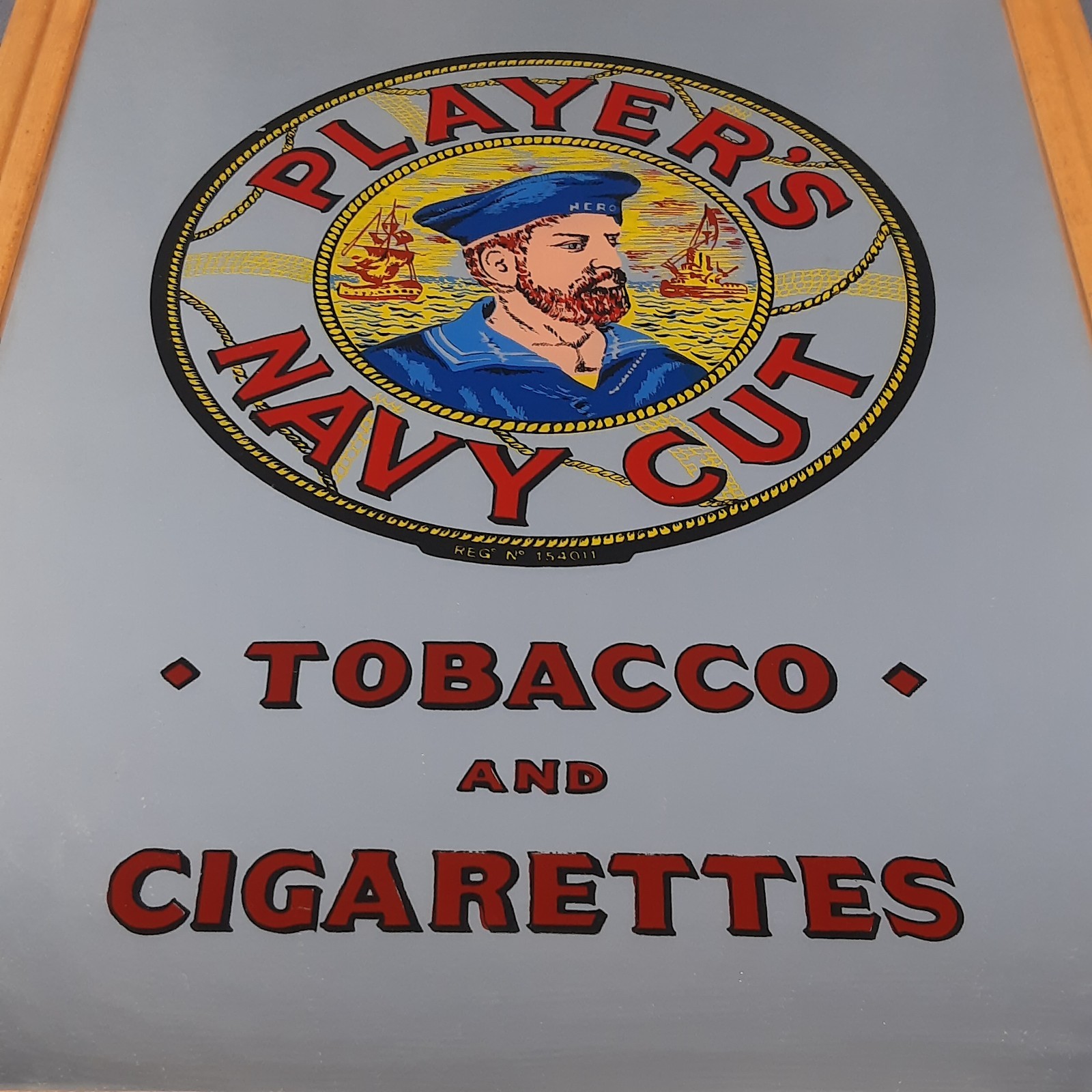 Player’s Navy Cut Tobacco And Cigarettes Vintage 1970s Advertising Mirror