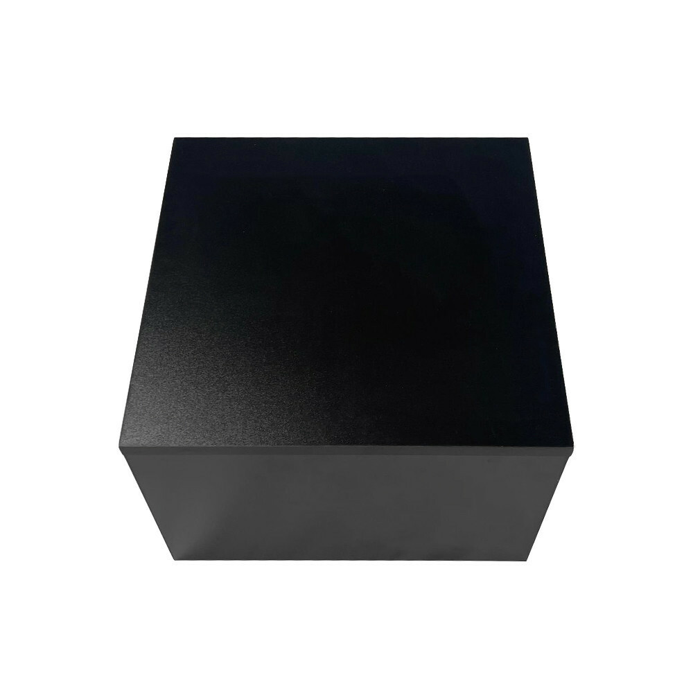 Black 18” x 18” x 12” Cube Pedestal Display Knockdown Base Retail Fixture