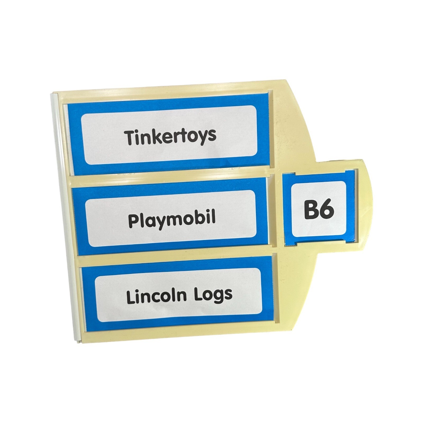 Toys R Us True Aisle Sign B6 Tinkertoys, Playmobil, Lincoln Logs