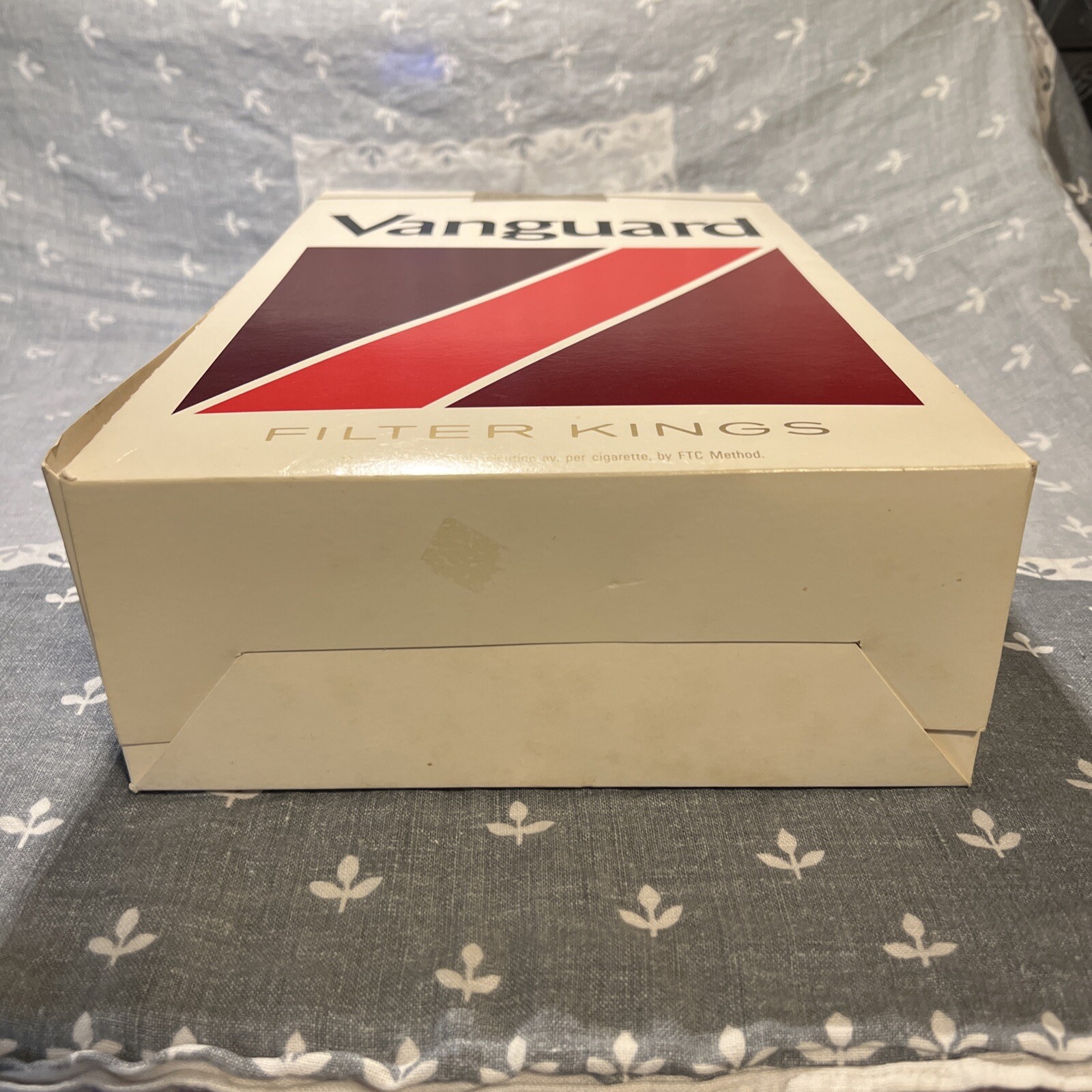 Rare Vtg 1973 Vanguard Cigarette Pack Cardboard Advertising Unused Store Display