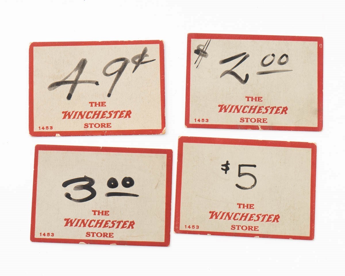 Lot 14 Vintage Winchester Store #1453 Handwritten Price Ticket Merchandise Tags