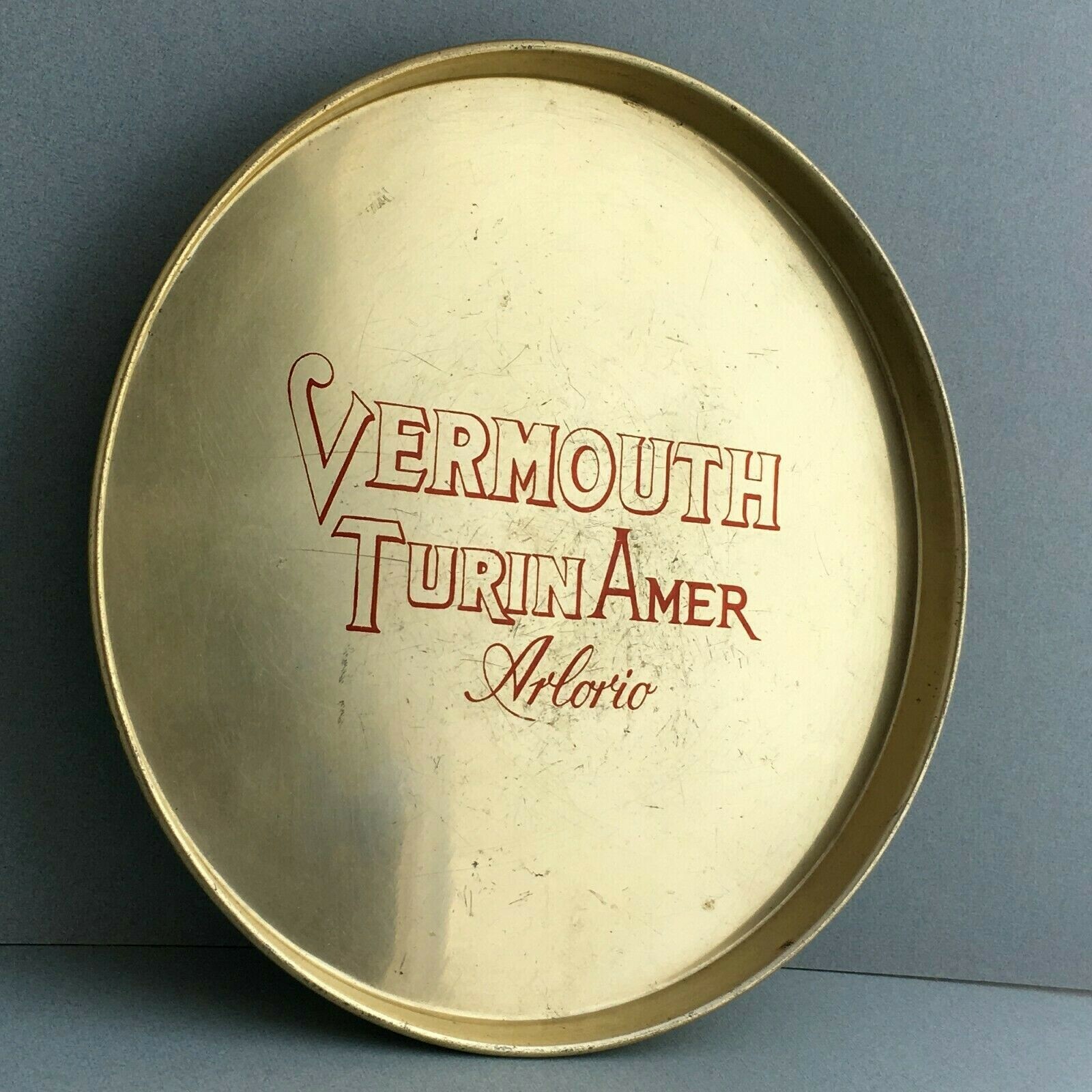 VERMOUTH TURIN AMER ARLORIO TURIN OLD AND RARE SCREEN PRINTED TIN TRAY