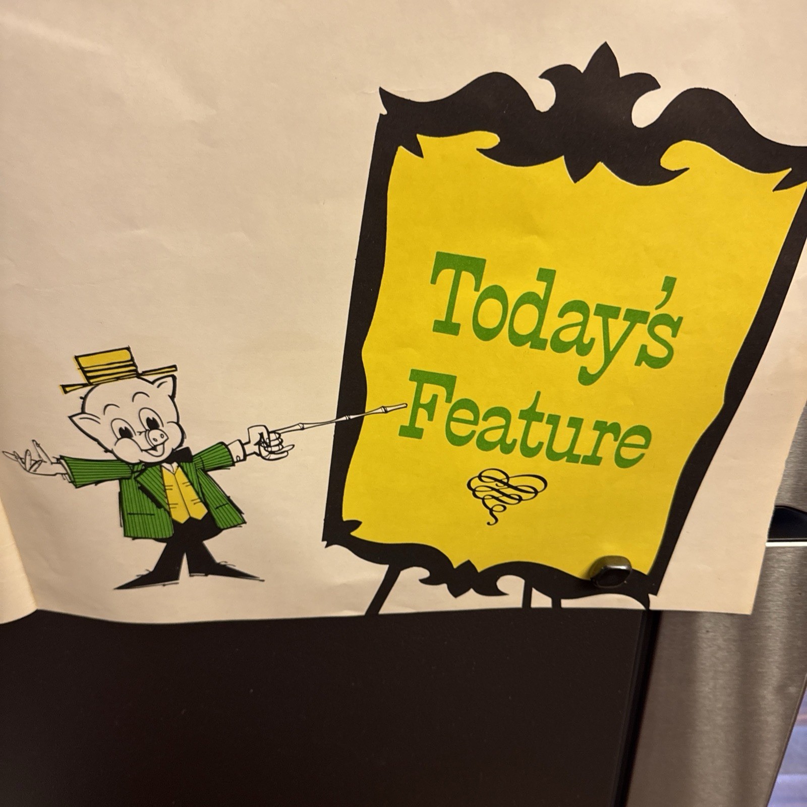 VTG PIGGLY WIGGLY GROCERY STORE PAPER SIGN BANNER 32.75” X 42”
