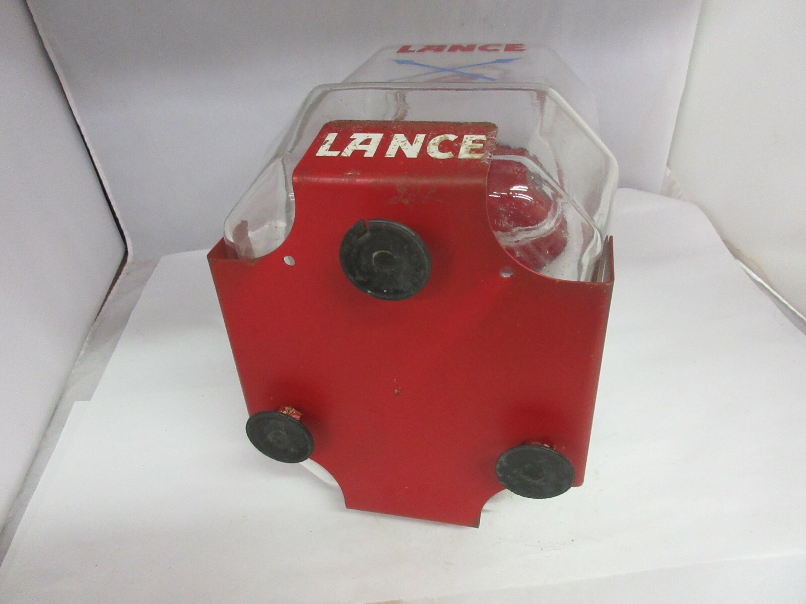 VINTAGE STORE ADVERTISING LANCE CRACKERS W/STAND COUNTER BIN DISPLAY RARE M-302