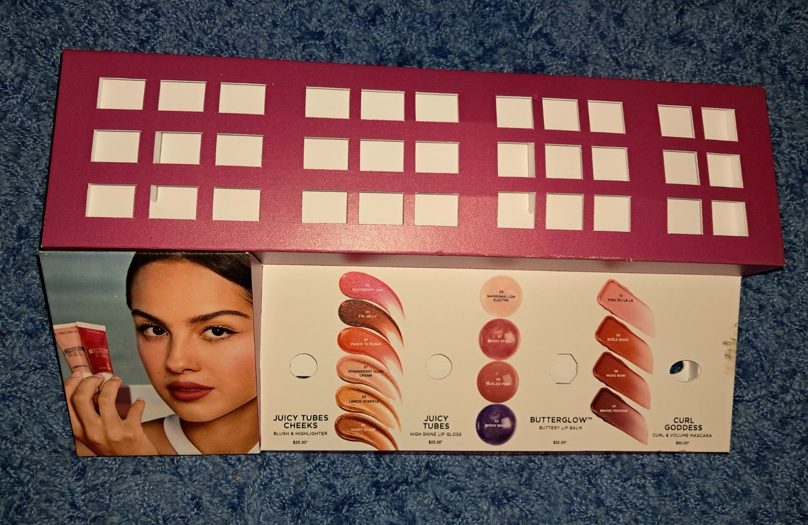 Olivia Rodrigo Makeup PROMO DISPLAY Ulta Beauty Juicy Tubes Lancome VERY RARE